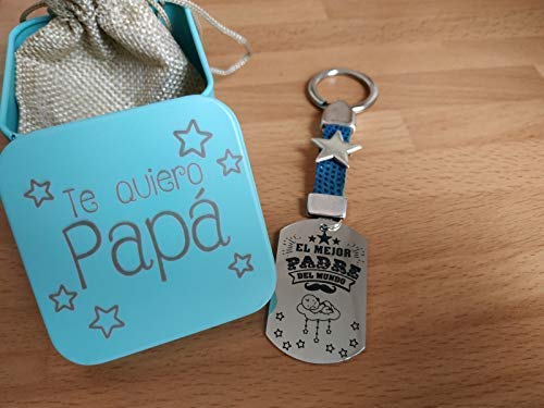 Llavero Día PAdre personalizado cajita incluida
