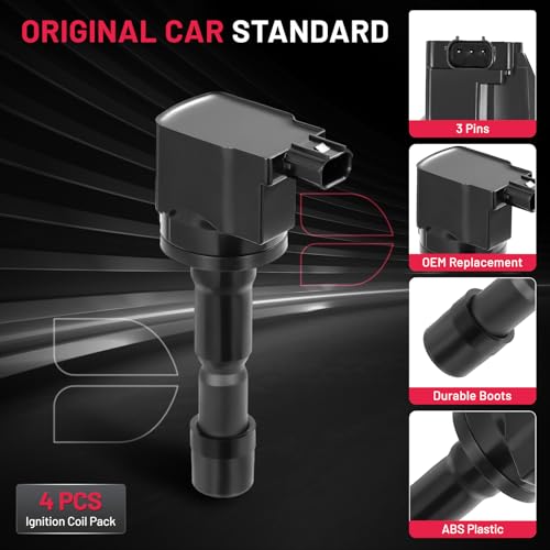 Image of BDFHYK Ignition Coil Packs UF626 Compatible with Honda City 2010-2016 CR-Z 2011-2016 Fit 2009-2014 1.5L l4 Honda Oem Coil Pack Coil for UF-626 GN10547 30520RB0003 30520RB0013 30520RB0S01 Set of 4