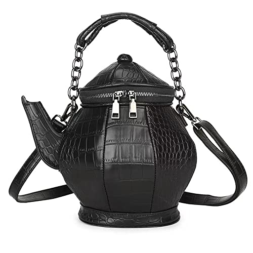 Sac à main en forme de théière de luxe en cuir végétalien durable
