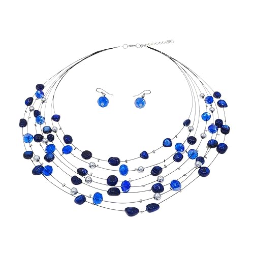Collar de cuentas gruesas coloridas estilo gargantilla conchas para mujer 7