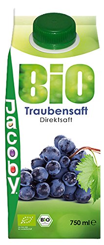Jacoby bio Zumo de uva (Pack de 8, 8 x 750 ml)