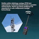 Retevis RT5R Walkie Talkie Professional, Dwuzakresowy Walkie Talkie Dalekiego Zasięgu z Ładowarką USB, Krótkofalówka 128 Kanałów VOX FM Radio Alarm Awaryjny Magazynu, Polowanie, Nagły (Czarny, 2 Szt)