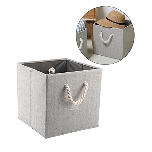 Opslagmanden Opvouwbare mand bakken doek opslagcontainer mand met grijs grijs - Image 7