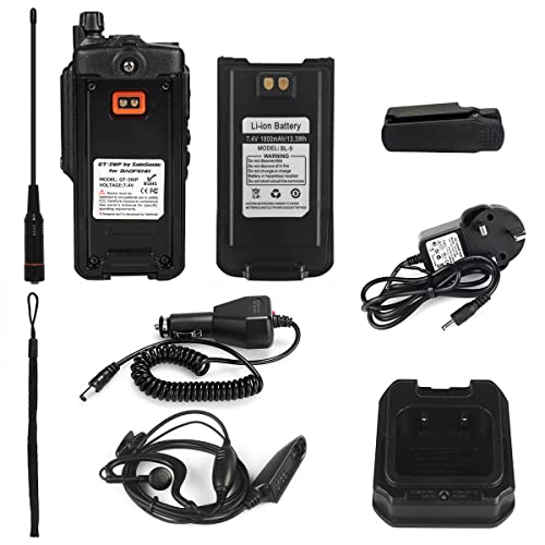 Baofeng Gt-3Wp Ip67 Dual Band Two-Way Radio, 144-148Mhz 420-450Mhz, Waterproof Dustproof Walkie Talkie Transceiver, Black 1 Pack #TOP6