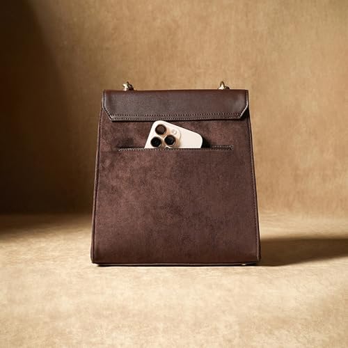 Image of Theater Peggy Satchel Bag for Women | Vintage Structured Crossbody Handbag | Faux Leather Panel with Turn Lock Closure | Classic Medium Shoulder Purse