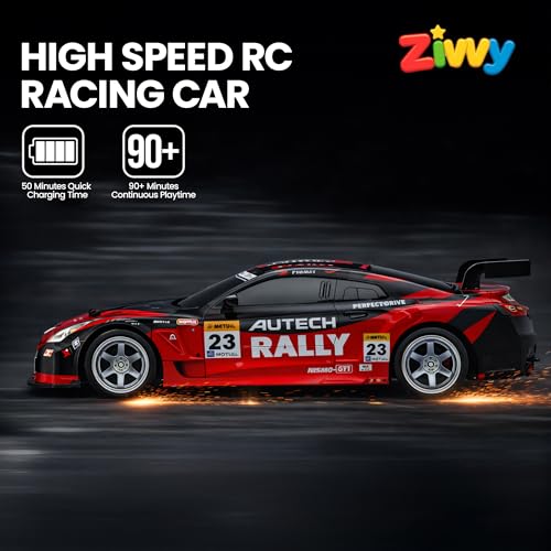 Image of Big Remote Control Car Red | 2.4G Remote Control Drift RC Car with 150m Range, Neon Lights & Music | Rechargeable RC Racing Toy | Best Gift for Boys & Girls 2 3 4 5 6 7 8+ Years