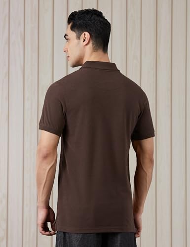 Image of Amazon Brand - Symbol Men's Cotton Rich Solid Polo Tshirt | Collar Tshirts | Half Sleeves | Plain-Regular Fit (Available in Plus Sizes and Combo Pack of 2)