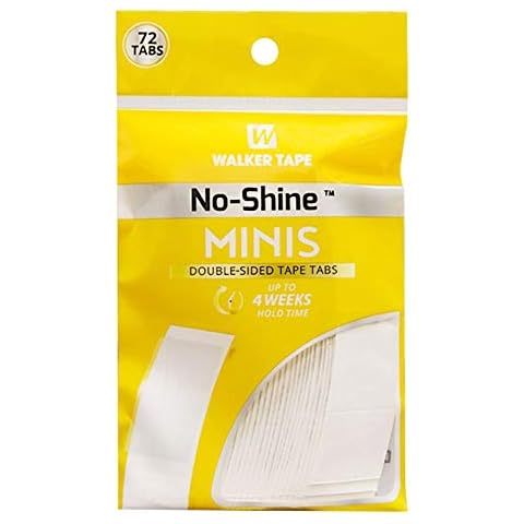 "No Shine MINIS" Double Sided Tapes Stickers Adhesive for Men Hair System Replacement Toupee Hair Extension Wig Bundles Hair Weave Closure Lace Frontal Contour C(72PCS x 1 Bag) Cover