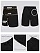 COOFANDY Men's Hooded Sleeveless Workout Shirt Tracksuits 2 Piece Set Casual Short Sets Black