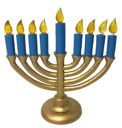 National Bobblehead Hall of Fame and Museum Menorah Blue Candles Hanukkah Chanukah Bobble