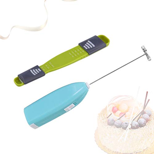 NEWFEIBIN Creativa Cucharas Medidoras Ajustables Multifuncionales Cuchara Medidora Ajustable con Batidor Eléctrico para Hornear, Cocinar, Café, Azúcar, Sal, Leche
