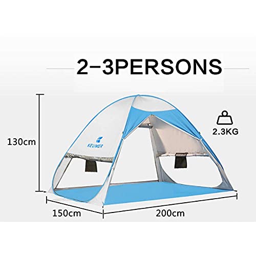 Carpa portátil transpirable para 2-3 personas color azul miniatura 5