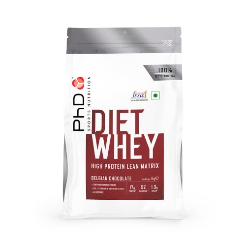 PhD SPORTS NUTRITION Diet Whey 100% Vegetarian, Low-Fat, Low-Calorie, Shake with CLA, L-Carnitine & Green Tea Extract – Manufactured in UK for Fat Loss, High in BCAA’s – Belgian Chocolate, 1kg PhD SPORTS NUTRITION Diet Whey 100% Vegetarian, Low-Fat, Low-Calorie, Shake with CLA, L-Carnitine & Green Tea Extract – Manufactured in UK for Fat Loss, High in BCAA’s – Belgian Chocolate, 1kg