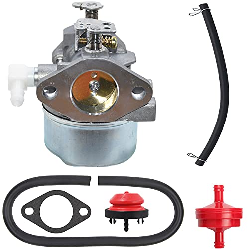 ZAMDOE 640297 Remplacement de carburateur pour Tecumseh TVM220-157287H TVM220-157288H TVM220-157302L Moteurs verticaux à 4 Temps, avec Joint de Filtre à Carburant de Conduite de Carburant
