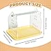 Baoblaze Tabletop Bird Perch Bird Stand Portable Metal Desktop Parrot Play Stand with Potty Tray for Budgies Parakeet Conures Lovebird, Yellow