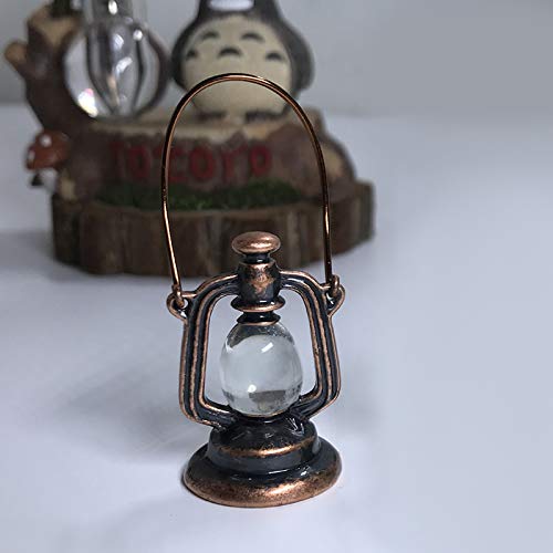 FOUTP Simulation Öllampe Puppenhaus Zubehör Puppenhaus Möbel Miniatur Laterne Öl Lampe Mini Lichtkunststoff Vintage… – Bild 5