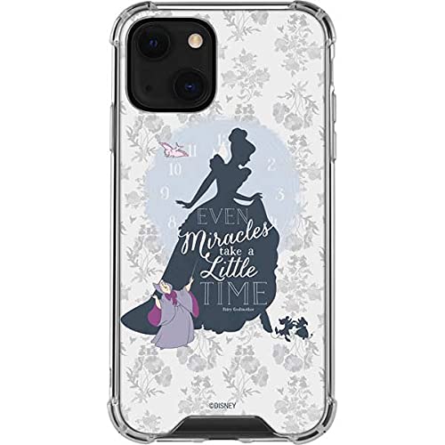 SkinitClear Phone Case Compatible with iPhone 13 - Officially Licensed Disney Cinderella Miracles Take Time Silhouette Design