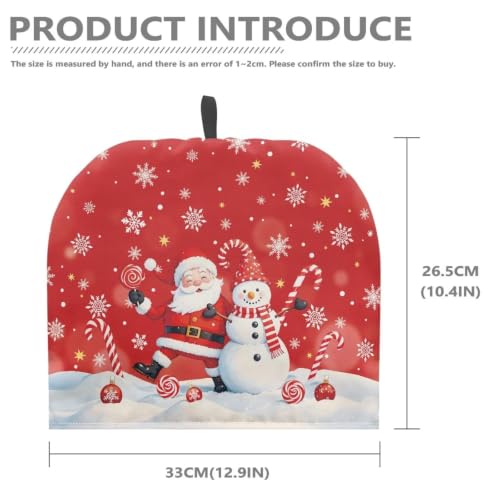 Image of Santa Claus & Snowman Tea Pots Cosy Cotton Breakfast Tea Pot Cover Kitchen Tea Pot Dust Cover Christmasa Kettle Covers Home Family Decorative Accessories