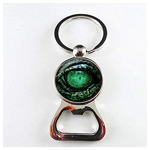 Grön drake öga flasköppnare, ödöga flasköppnare, fantasifulla glas smycken