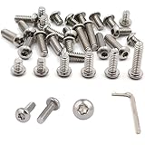 Kit complet de rangement pratique : comprend 30 vis de 6 longueurs différentes et 1 clé assortie, toutes stockées dans une boîte en plastique robuste. La quantité suffisante couvre les besoins quotidiens pour le montage de l'appareil photo et du trépied, et la boîte assure un rangement ordonné et une portabilité facile.