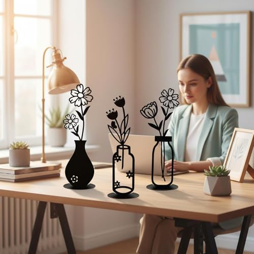 Jarrón de Mesa de Arte de Pared para Decoración del Hogar 3