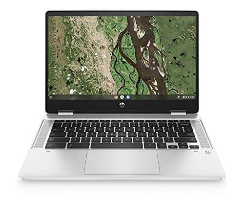 Chromebook x360 14b-cb0000sf Ordinateur Ultraportable Convertible et Tactile 14" FHD（Intel Pentium Silver、RAM 4 Go、eMMC 64 Go、AZERTY、ChromeOS）