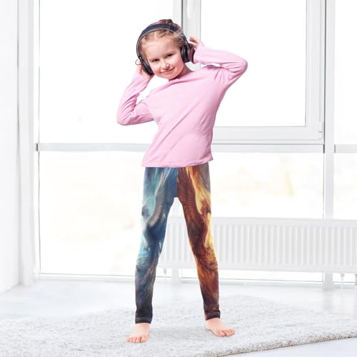 Toddler Girls Leggings Printed Yoga Pants Leggings Orange White Phoenix for Kids4
