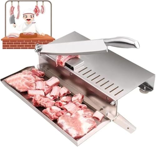Cortadora manual de carne y sierra de hueso acero inox 8'' miniatura 2