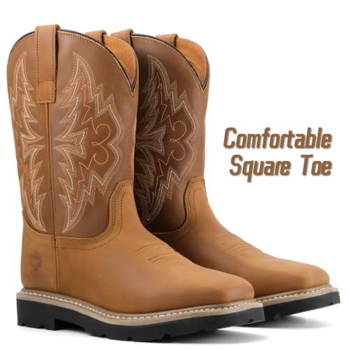 Image of SUREWAY Men's Waterproof Western Cowboy Boots-Soft /Steel Toe
