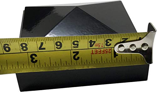 3" x 3" Aluminium Pyramid Post Cap for Metal Posts - Pressure Fit - Black (6 Pack) - Thumbnail 4