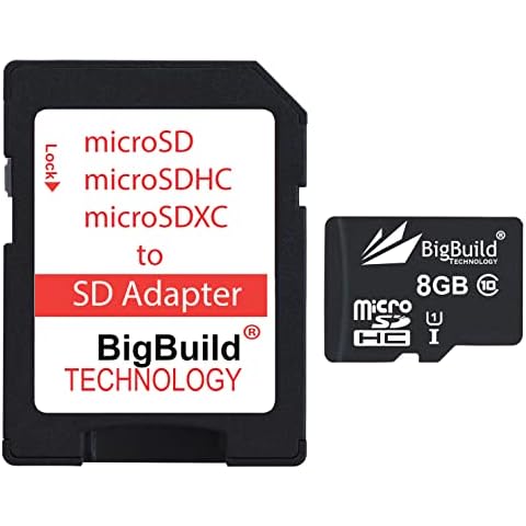 BigBuild Technology 8GB Ultra schnelle 80MB/s Speicherkarte für Alcatel 1, 1E Cover