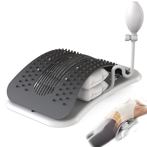 DoggKKin Rückenstrecker Aufblasbar – Lendenwirbelstütze zur Wirbelsäulen-Entspannung & Haltungskorrektur – Verstellbarer Rückendehner für Zuhause & Büro