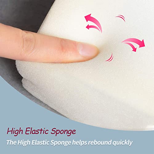 Higogogo Plush Foldable Kids Sofa, Children Couch Backrest Armchair Bed With Pocket And Handle, Upholstered 2 In 1 Flip Open Infant Baby Seat For Living Room Bedroom, Blue #TOP2