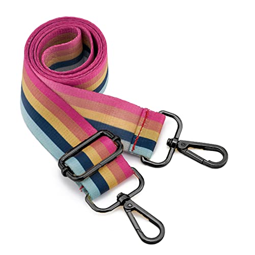 Image of ZOOEASS Nickel Buckles Wide Shoulder Strap Adjustable Replacement Belt Gun Buckles Guitar Style Crossbody Bag Strap