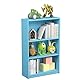 Furinno JAYA Einfaches Bücherregal, Hellblau, 24.13 x 62.23 x 102.36 cm