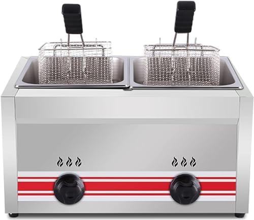 Friteuse à gaz en acier inox pour usage domestique intensif