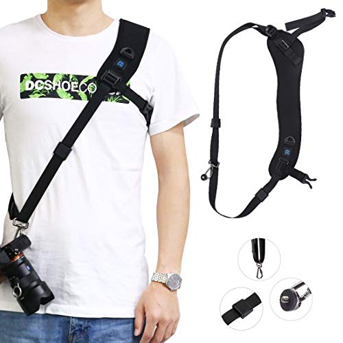 HONGYAN capa da câmera Release Rápido Anti-Slip Soft Pad Nylon Respirável Câmera curva com gancho de metal para câmeras SLR/DSLR acessórios para câmera