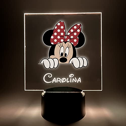 Mirror Mania Store Princess Night Light Up Led Desk Table Desk Lamp Personalized Free Engraved Made To Order, Home Girls Room Decor, 16 Bright Color Options With Remote, A Must Have! #TOP6