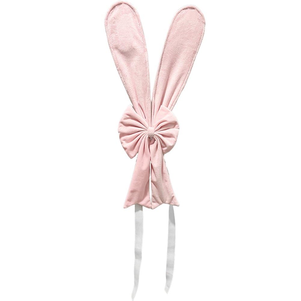 Housse de chaise lavable et extensible avec oreilles de lapin de Pâques pour dossier