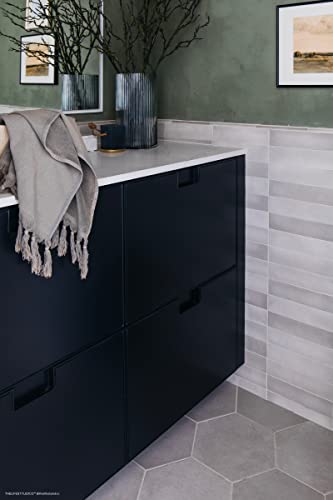 Bedrosians Makoto Matte Hexagon Porcelain Tile 11.5" X 10", Kumo Grey (18-Pack, 10.76 Sf) #TOP2