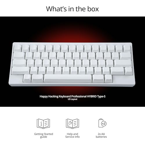 Image of HHKB - Happy Hacking Keyboard Professional Hybrid Type-S Snow | Wireless, Bluetooth, Wired, USB, Silent, Mac, Windows, Blank | 2 Year Advance Exchange Warranty
