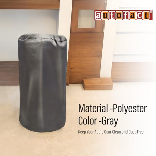 Image of Autofact Premium Dust Cover for Party Speakers upto Dimesnions 36-inch Height & 16-inch Diameter , Ideal for Sony MHC V73D, JBL, Boat & More - Keep Your Audio Gear Clean and Dust-Free (Grey)