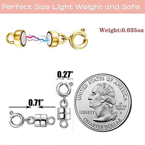 Kcctoo Necklace Clasps And Closures - Gold And Silver Plated Tube Lock Connectors For Layered Bracelet Jewelry Multi Strands Crafts Necklace Spacer Clasp #TOP1