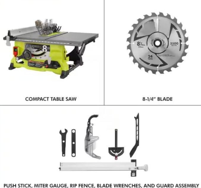 RTS08 Fits for RYOBI 13 Amp 8-1/4 in. Compact Portable Corded Jobsite Table Saw (No Stand)