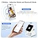 Induction Speaker with Phone Stand 5 in1 Wireless Induction Bluetooth Audio for iPhone Android Phone Speakers Amplifier with Rechargeable Colorful Light, Birthday Gifts for Men Women Teens (White)