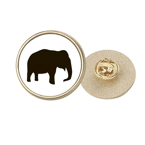 Broche éléphant noir et métal doré, l'accessoire taille M pour habiller un vêtement uni