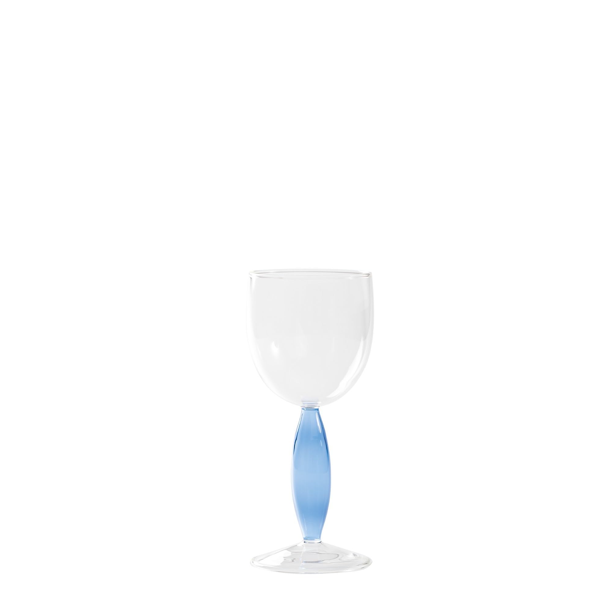 Verres à vin blanc en verre borosilicate soufflé bouche Zafferano Dorici