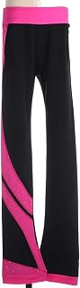 Figure Skating Pants Women's Figure Skating Spiral Pants for Girls Women, Ice Skating Black Leggings with Fleece, Quality Crystals, Figure Skating Training Suits