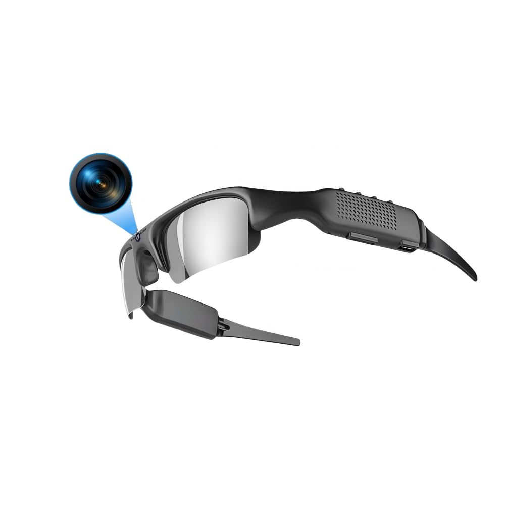 XUMIUZIY Smart Glasses with Camera, 1080P HD WiFi Video Recording Glasses, Bluetooth Audio Polarized Sunglasses, 140 Wide Angle Lens, Photo Taking,for Sports, Travel-image-35
