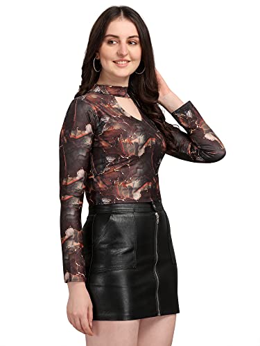 Image of PURVAJA Women's Solid Slim Fit T-Shirt
